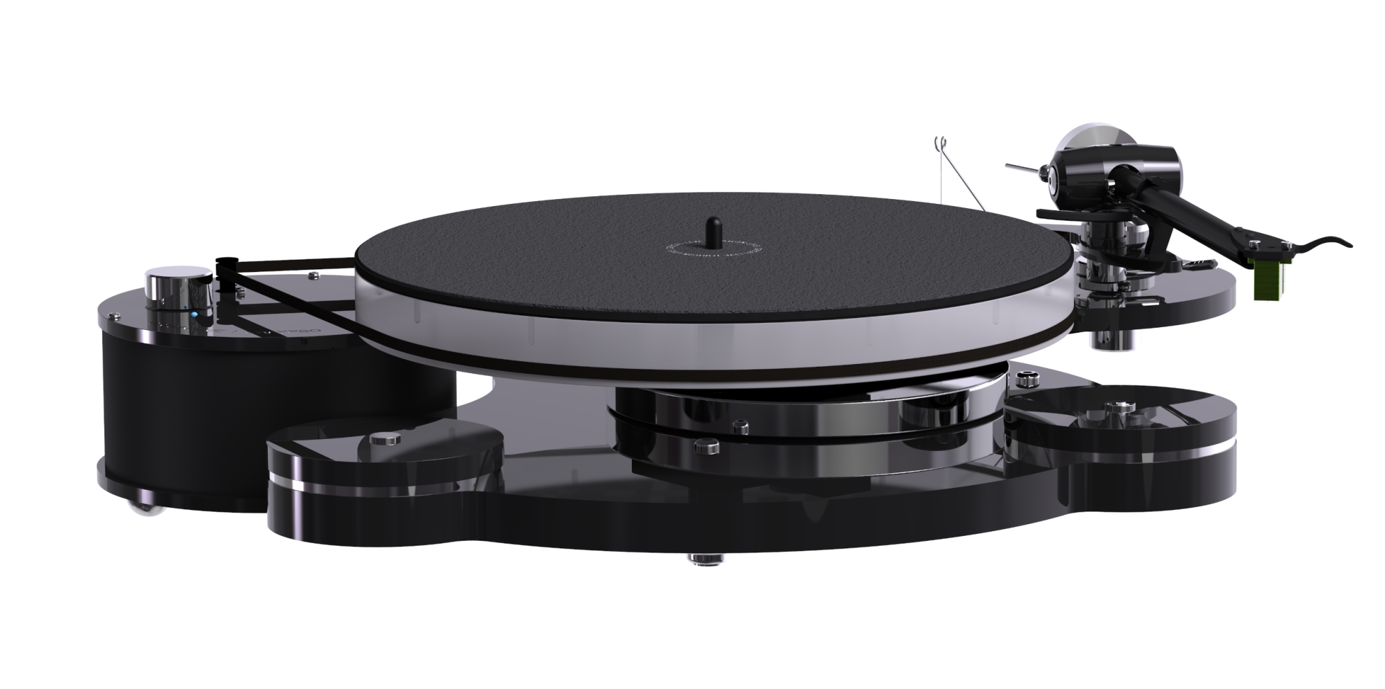 Calypso Double Platter - Silver Frontview_white