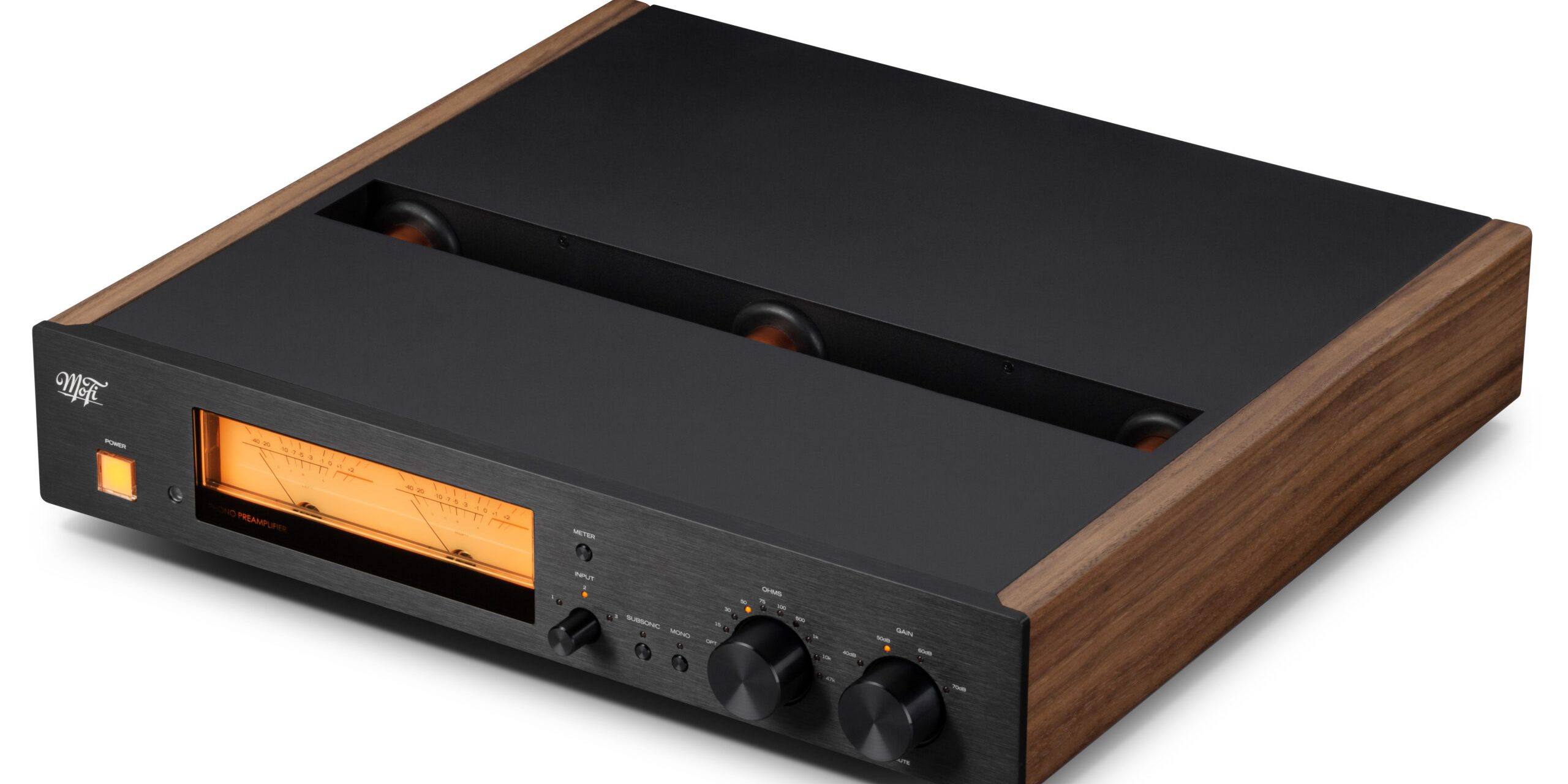 MoFi_MasterPhono_Phono_Preamp_Walnut_High_Angle_Left